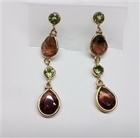 Earrings Soprana Gioielleria Woman in Gold Tormalina OG TORMALINE PERIDOTO LUNGHI - OG TORMALINE PERIDOTO LUNGHI